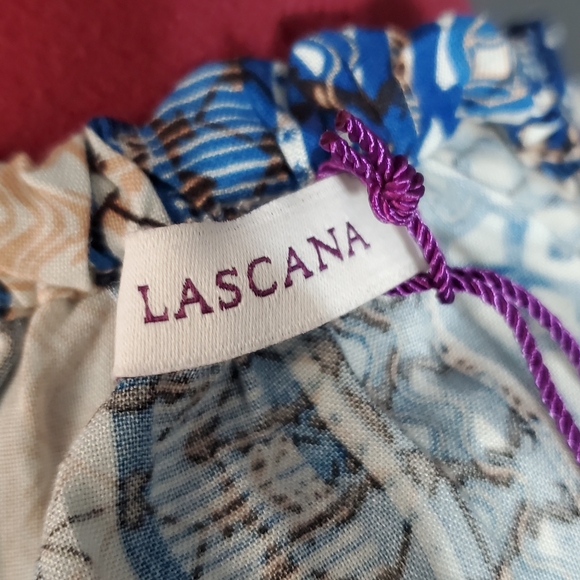 NWT Lascana Striped Blue Women's Blouse Bell Half Sleeves Women's Size 6 - Picture 6 of 8